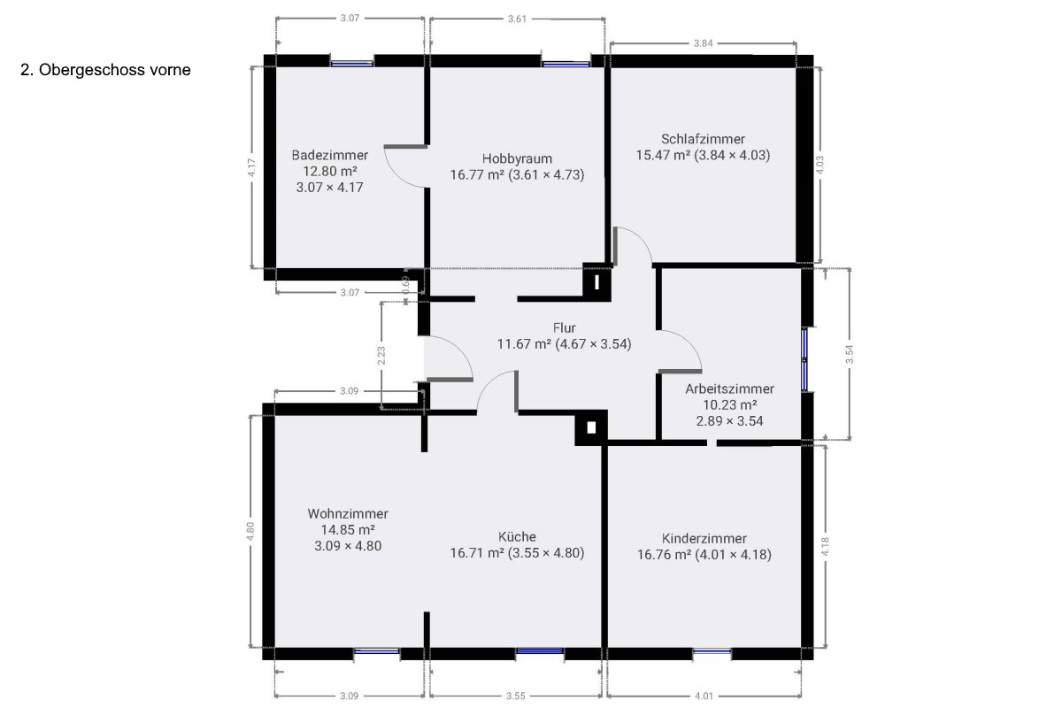 Grundriss 2.OG vorne