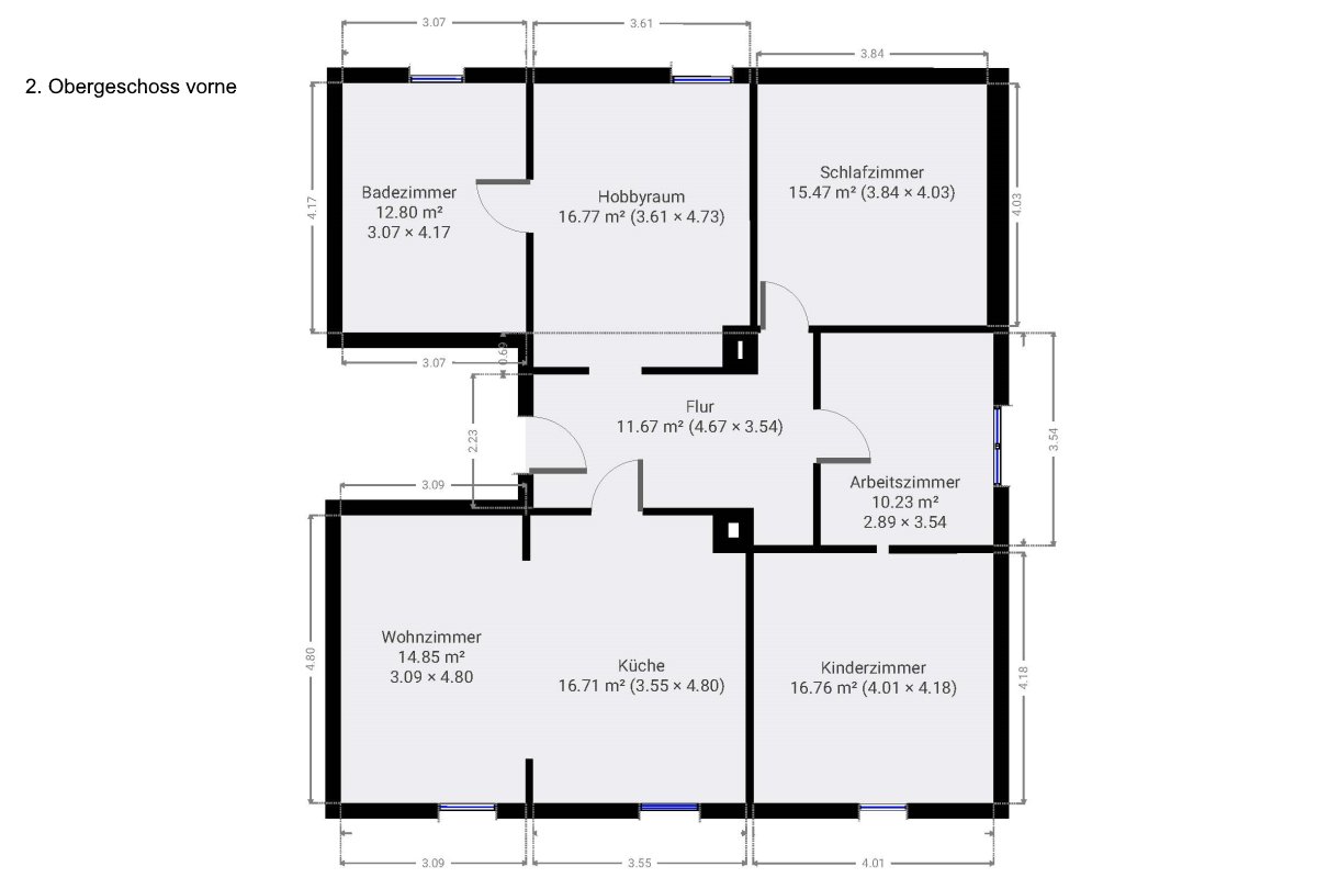 Grundriss 2.OG vorne Grundriss 2.OG vorne