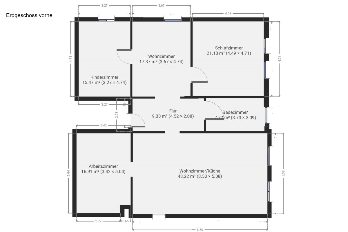 Grundriss EG vorne Grundriss EG vorne