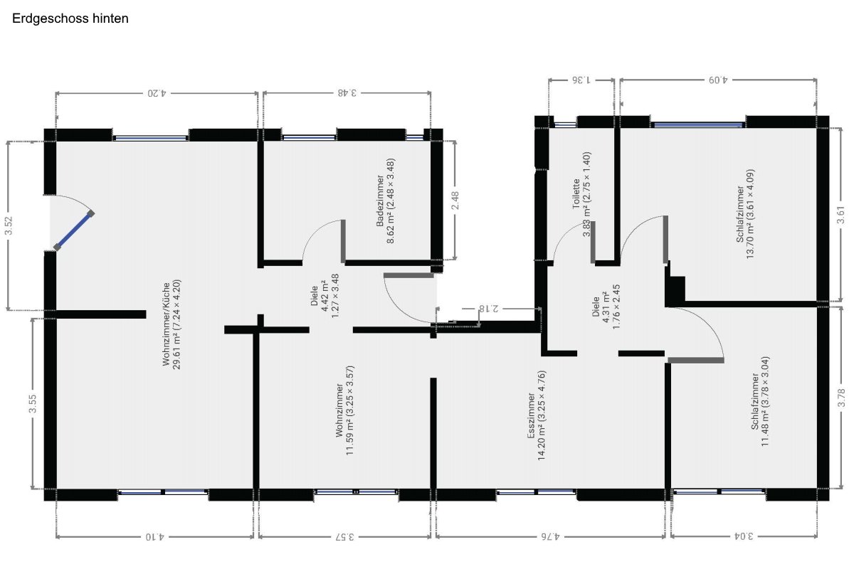 Grundriss EG hinten Grundriss EG hinten
