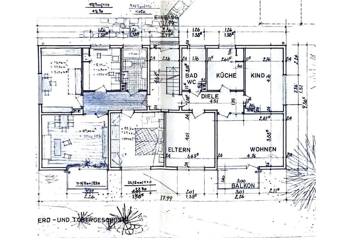Grundriss EG und OG Grundriss EG und OG