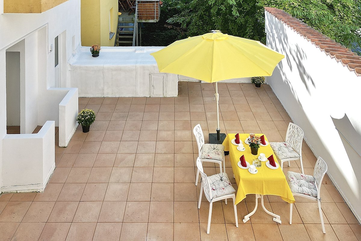 Dachterrasse Vogelperspektive Dachterrasse Vogelperspektive