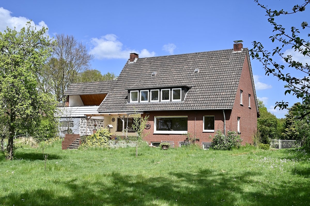 Garten Blick auf das Haus