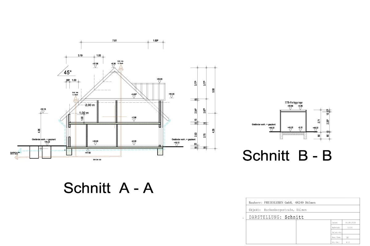 Doppelhaus Schnitt Doppelhaus Schnitt
