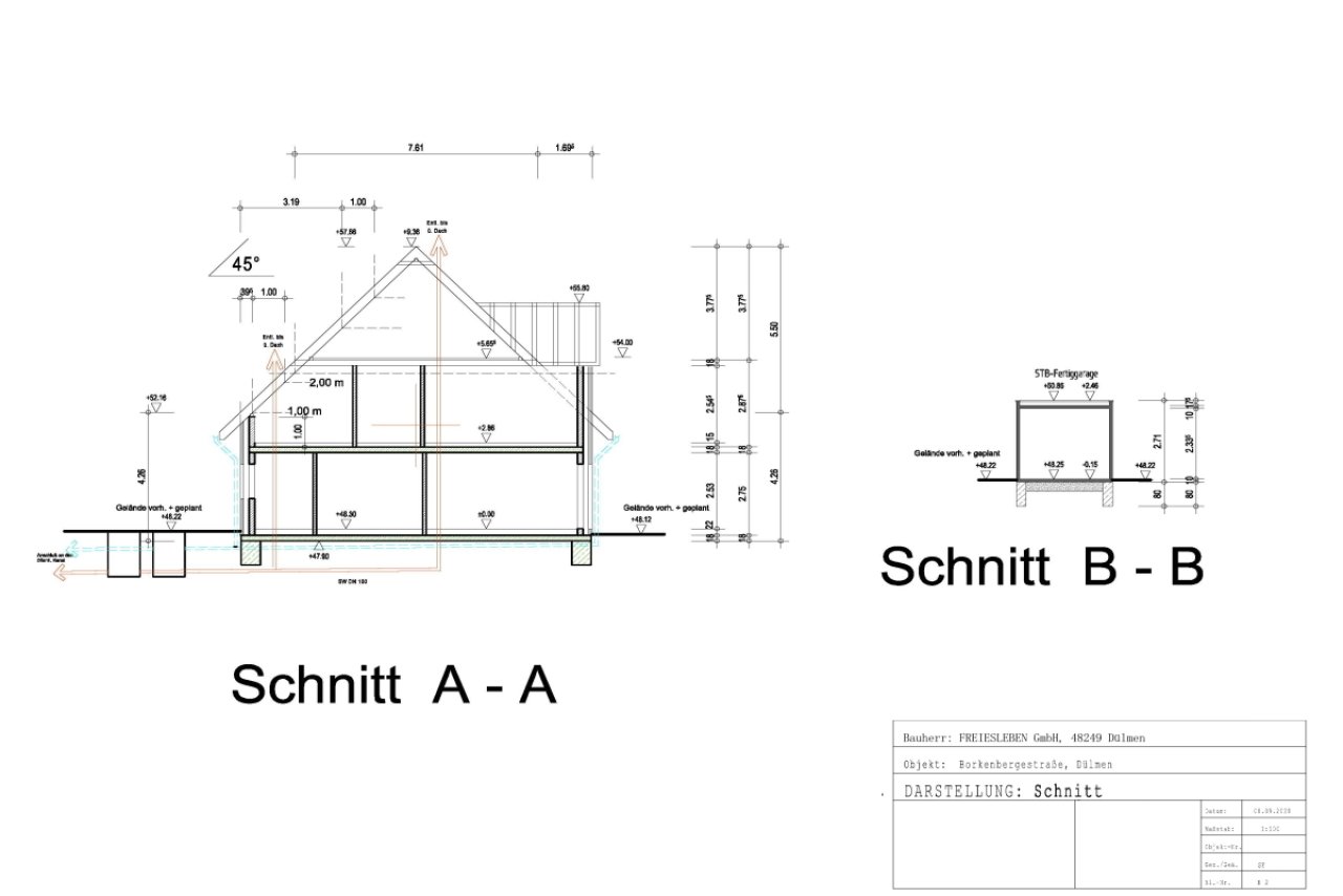 Doppelhaus Schnitt Doppelhaus Schnitt