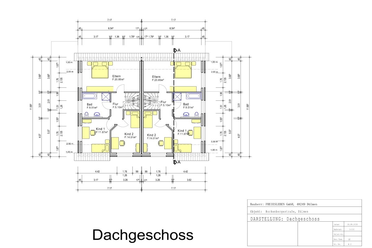Doppelhaus Grundriss OG Doppelhaus Grundriss OG