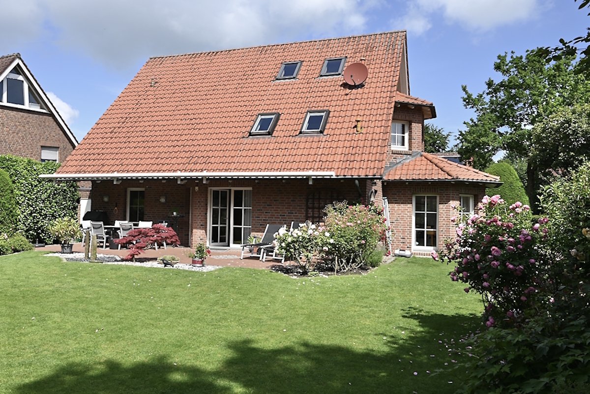 Garten Blick zum Haus
