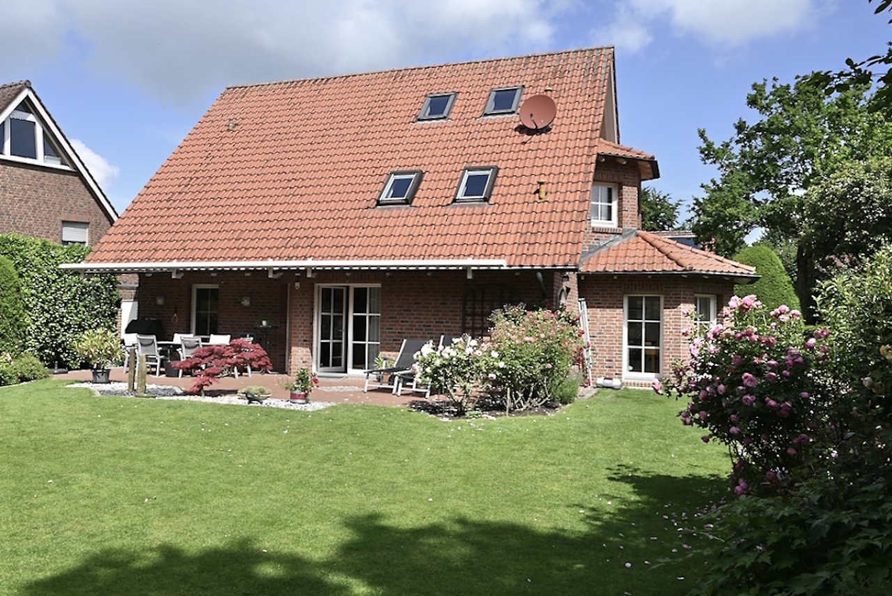 Garten Blick zum Haus