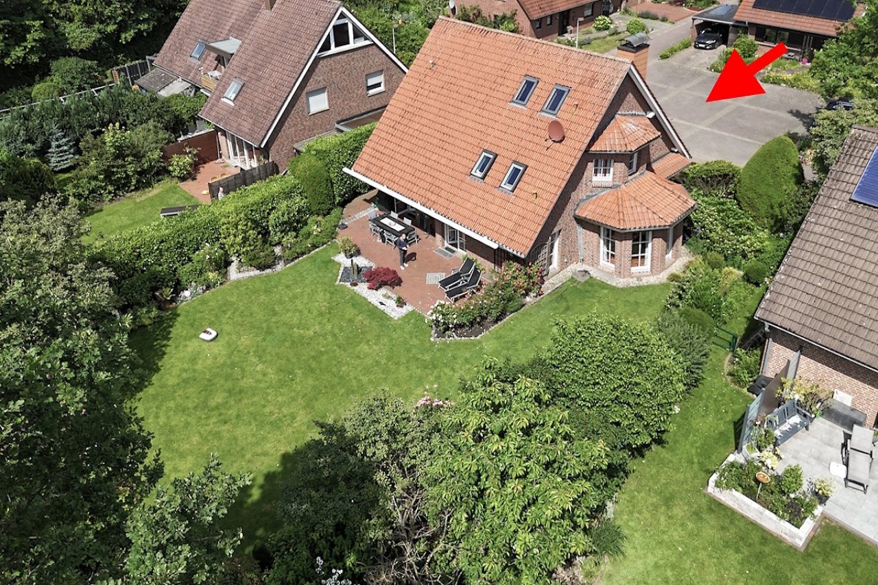 Vogelperspektive Gartenseite