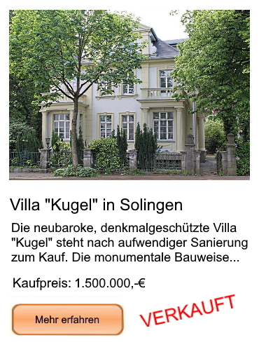 Informationen zur Villa in Solingen